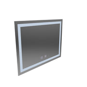 Specchio LED rettangolare, 80x60cm, RADIANTE Touch, Sistema Demister, Dimmerabile