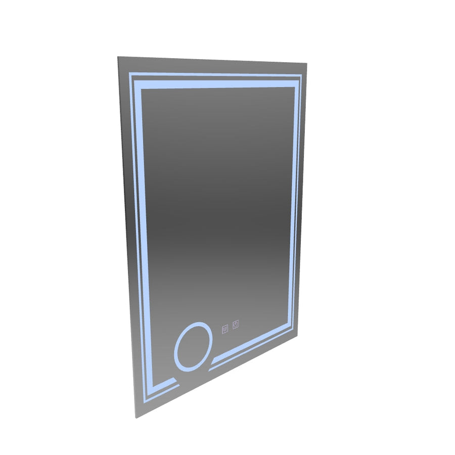 Specchio LED rettangolare, 60x80cm, CANTO Touch, Sistema Demister, Dimmerabile