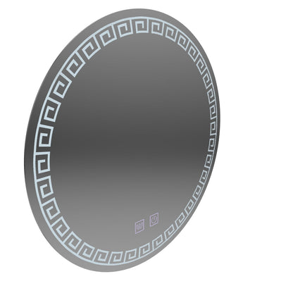 Oglinda LED Rotunda, 70cm, Orhina Touch, Sistem Dezaburire, Dimabila