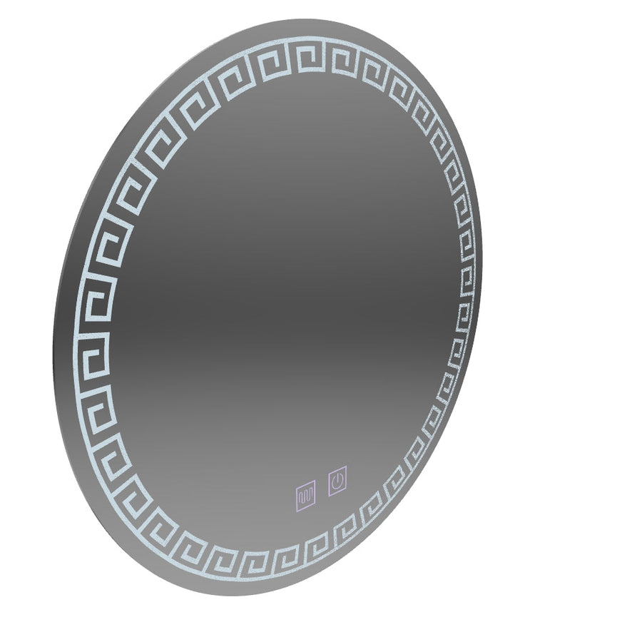 Oglinda LED Rotunda, 70cm, Orhina Touch, Sistem Dezaburire, Dimabila