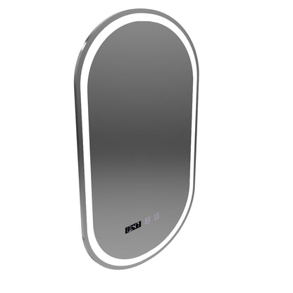 ONIRA LED Touch Specchio Sistema Disappannante, Orologio e Temperatura 50x80 cm