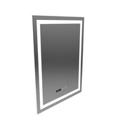 MODENA Specchio Touch LED Sistema Disappannante, Orologio e Temperatura 60x80 cm