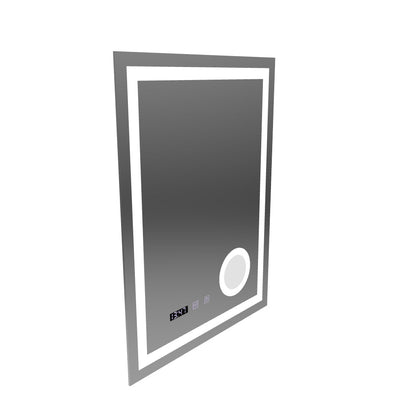 Oglinda LED Touch NIVERA Sistem Dezaburire, Ceas si Temperatura 60x80 cm Lupa Cosmetica