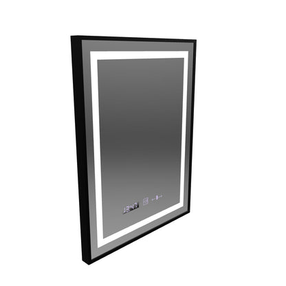 Oglinda LED Rectangulara, 60x80cm, Verite Majeste Noir Motion Glow Marcello, Sistem Dezaburire, Ceas & Termometru, Dimabila