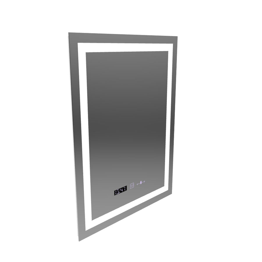 Oglinda LED Rectangulara, 60x80cm, Verite MotionGlow Marcello, Sistem Dezaburire, Ceas & Termometru, Dimabila