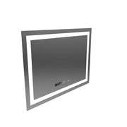 Specchio LED rettangolare, 80x60 cm, Verite MotionGlow Marcello, sistema antiappannamento, orologio e termometro, dimmerabile
