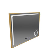Specchio LED Sensore MotionGlow Rosalia 80x60 cm Luce Calda/Fredda/Neutra Dimmerabile Sistema Antiappannante Termometro Orologio Collezione Marcello Funghi