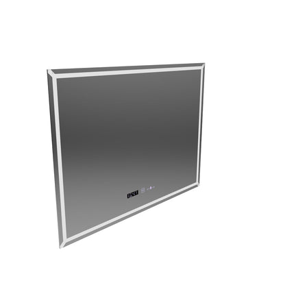 Specchio LED rettangolare, 80x60 cm, VillayTouch Marcello, Sistema Demister, Dimmerabile