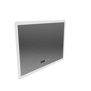 Specchio LED rettangolare, 80x60 cm, sensore ELANCEE MotionGlow Marcello, sistema antiappannamento, orologio e termometro, dimmerabile