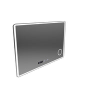 Oglinda LED Rectangulara 120x80 Aura Riflesso Puro MotionGlow Marcello, Sistem Dezaburire, Termometru si Ceas, Dimabila
