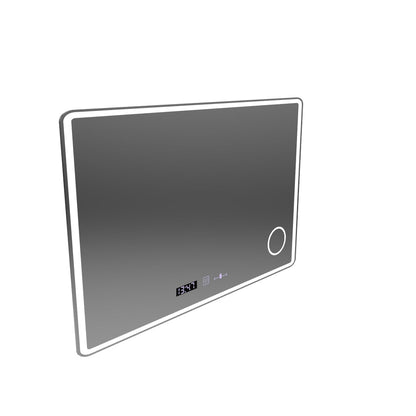 Oglinda LED Rectangulara 120x80 Aura Riflesso Puro MotionGlow Marcello, Sistem Dezaburire, Termometru si Ceas, Dimabila