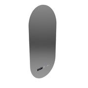 Specchio ovale a LED, 50x100 cm, sensore Lucia Marcello, sistema antiappannamento, orologio e termometro, dimmerabile