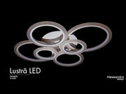 Lampadario LED con telecomando BETTY 82W, 6 Cerchi, Luce Fredda/Calda/Neutra, Dimmerabile, Bianco