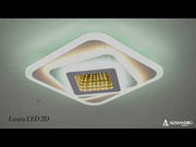 Lampadario LED NEXA 3D 46W, Quadrato, Luce Fredda/Calda/Neutra, Bianco