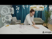 Lampadario LED con telecomando TULIP 81W, 5 Petali, Luce Fredda/Calda/Neutra, Dimmerabile, Bianco