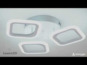 Lampadario LED ERIKA 20W, 3 Quadrati, Luce Calda/Neutra/Fredda, Bianco, Metallo e Acrilico