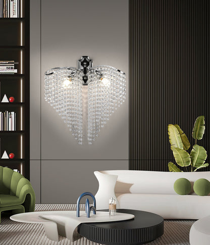 Lampada Ander Cristal 2x E14 Cromo Lucido, Fili di cristalli Lampade per interni Titolo predefinito Alessandro Design
