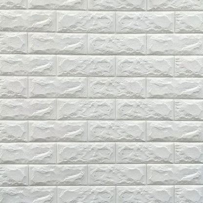 Set di 10x Carta da parati 3D autoadesiva Mattoncini bianchi in morbida schiuma, 70 cm x 77 cm x 2 mm Titolo predefinito della carta da parati 3D Alessandro Design