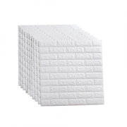 Set di 10x Carta da parati 3D autoadesiva Mattoncini bianchi in morbida schiuma, 70 cm x 77 cm x 2 mm Titolo predefinito della carta da parati 3D Alessandro Design