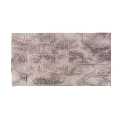 Set di 10 sfondi 3D autoadesivi Mattoncini grigi in morbida schiuma, 77 cm x 70 cm x 6 mm Titolo predefinito dello sfondo 3D Alessandro Design