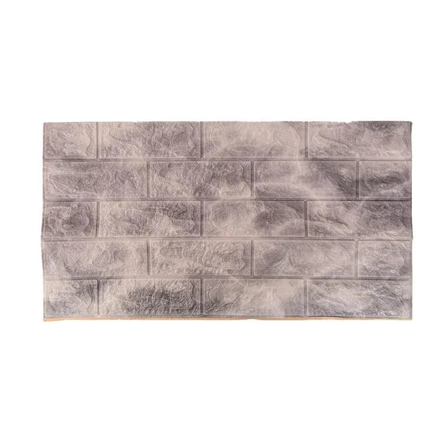 Set di 10 sfondi 3D autoadesivi Mattoncini grigi in morbida schiuma, 77 cm x 70 cm x 6 mm Titolo predefinito dello sfondo 3D Alessandro Design