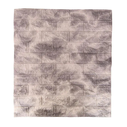 Set di 10 sfondi 3D autoadesivi Mattoncini grigi in morbida schiuma, 77 cm x 70 cm x 6 mm Titolo predefinito dello sfondo 3D Alessandro Design