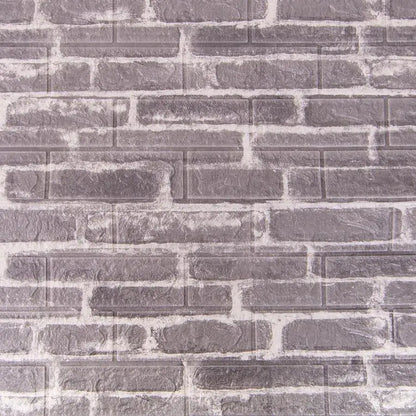 Set di 10 sfondi 3D autoadesivi Mattoncini grigi in morbida schiuma, 77 cm x 70 cm x 6 mm Titolo predefinito dello sfondo 3D Alessandro Design