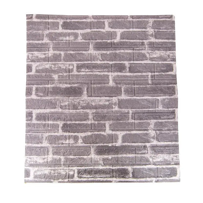 Set di 10 sfondi 3D autoadesivi Mattoncini grigi in morbida schiuma, 77 cm x 70 cm x 6 mm Titolo predefinito dello sfondo 3D Alessandro Design