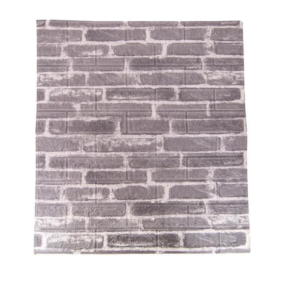 Set di 10 sfondi 3D autoadesivi Mattoncini grigi in morbida schiuma, 77 cm x 70 cm x 6 mm Titolo predefinito dello sfondo 3D Alessandro Design