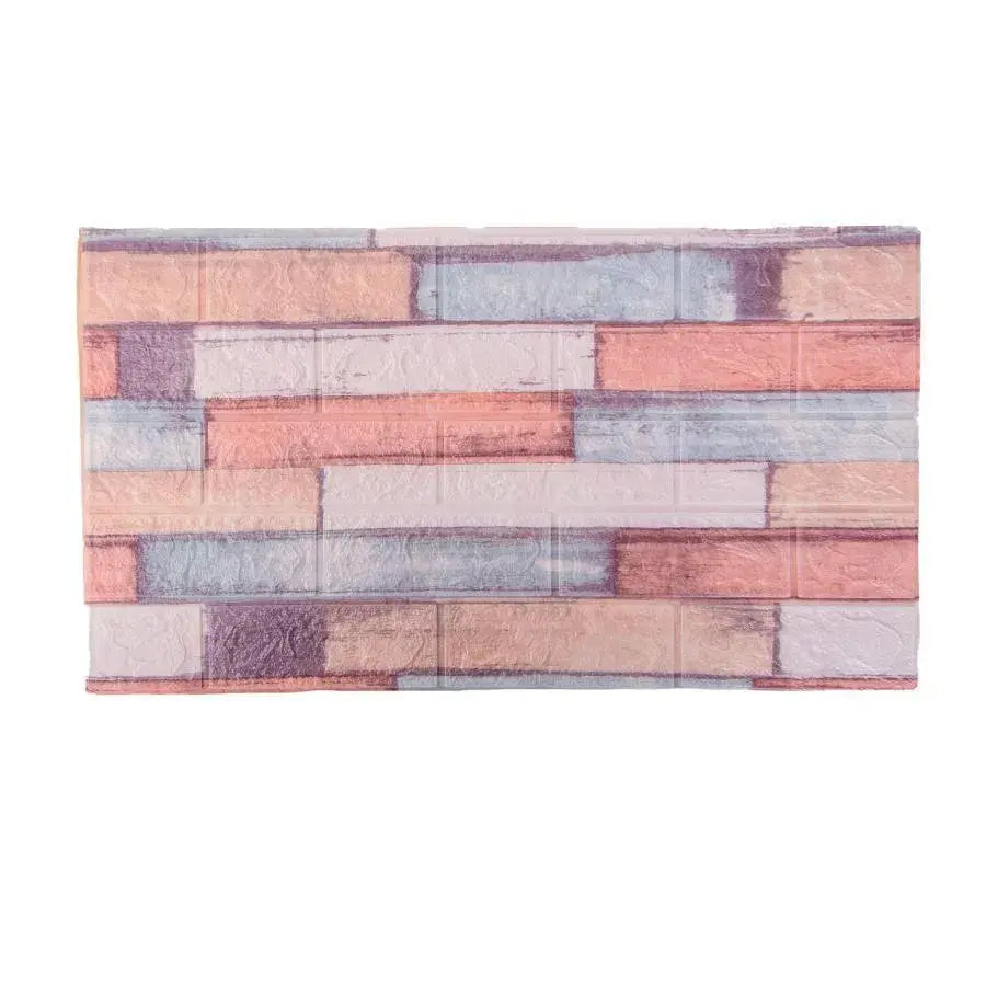 Set di 10 sfondi 3D autoadesivi Mattoncini in morbida schiuma multicolore, 77 cm x 70 cm x 6 mm Titolo predefinito dello sfondo 3D Alessandro Design