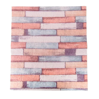 Set di 10 sfondi 3D autoadesivi Mattoncini in morbida schiuma multicolore, 77 cm x 70 cm x 6 mm Titolo predefinito dello sfondo 3D Alessandro Design
