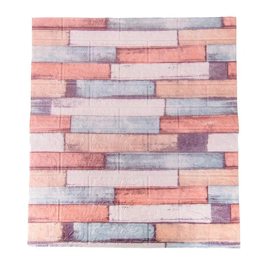 Set di 10 sfondi 3D autoadesivi Mattoncini in morbida schiuma multicolore, 77 cm x 70 cm x 6 mm Titolo predefinito dello sfondo 3D Alessandro Design