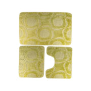 Set 3 Tappeti Bagno, 50x40 cm, Verde, Tappeti Bagno Antiscivolo Titolo predefinito Alessandro Design