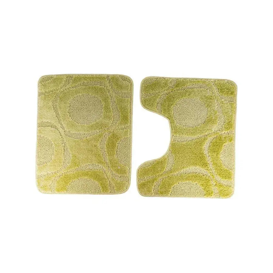Set 3 Tappeti Bagno, 50x40 cm, Verde, Tappeti Bagno Antiscivolo Titolo predefinito Alessandro Design