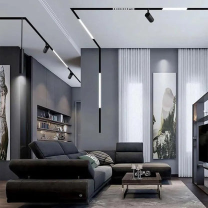 Binario da Incasso per Proiettori Magnetici, 2m, LED Nero Prodotti Default Title Alessandro Design