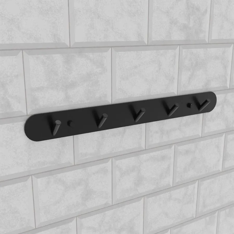 Portasciugamani e Accessori da Bagno 37cm Alluminio Nero Titolo predefinito Alessandro Design