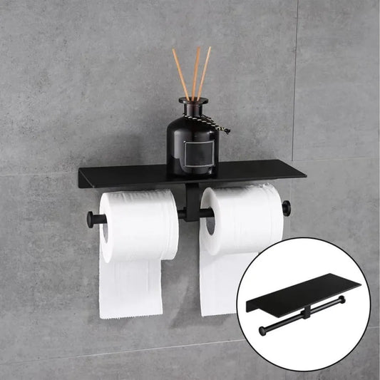 Porta carta igienica con porta telefono/profumo nero GJ602 Titolo predefinito Alessandro Design