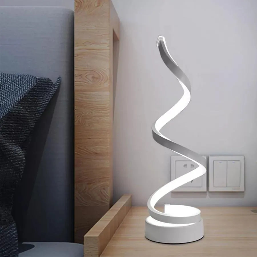 Veioza LED Genom, 24W, Luce Fredda/Calda/Neutra, Plastica e Metallo, Bianco Veioze & Lampadare Titolo predefinito Alessandro Design