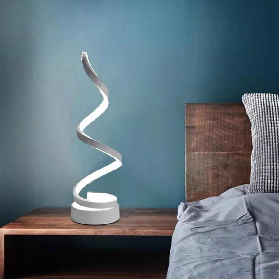 Veioza LED Genom, 24W, Luce Fredda/Calda/Neutra, Plastica e Metallo, Bianco Veioze & Lampadare Titolo predefinito Alessandro Design
