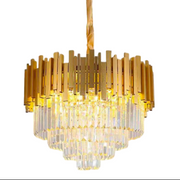 BLOIS Lampadario di cristallo Eleganza, diametro 50 cm, 8x E14, oro lucido, altezza regolabile Lampadari di cristallo Titolo predefinito Alessandro Design