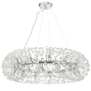 Lampadario di cristallo MINUET 12x G9, diametro 60 cm, argento lucido, altezza regolabile Lampadari di cristallo Titolo predefinito Alessandro Design