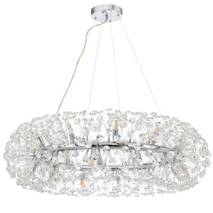 Lampadario di cristallo MINUET 12x G9, diametro 60 cm, argento lucido, altezza regolabile Lampadari di cristallo Titolo predefinito Alessandro Design