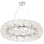 Lampadario di cristallo MINUET 12x G9, diametro 60 cm, argento lucido, altezza regolabile Lampadari di cristallo Titolo predefinito Alessandro Design