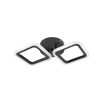 Lampadario LED PULSARIS 27W, 2 Quadrati, Luce Fredda/Calda/Neutra, Nero Lampadari LED Titolo predefinito Alessandro Design