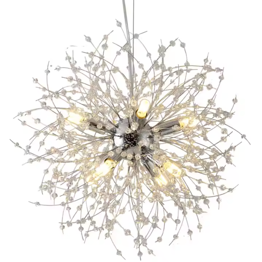 Lampadario in cristallo Schönbrunn, 12x G9, diametro 60 cm, cromo lucido, altezza regolabile Lampadari moderni Titolo predefinito Alessandro Design