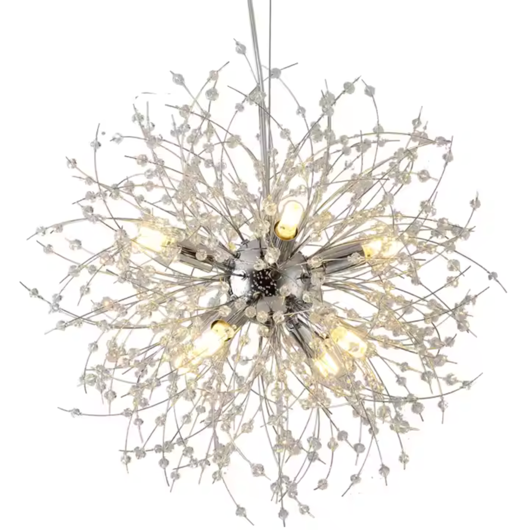 Candelabru Cristal Schönbrunn, 9x G9, Diametru 50cm, Crom Lucios, Inaltime Reglabila Candelabre Moderne Default Title Alessandro Design