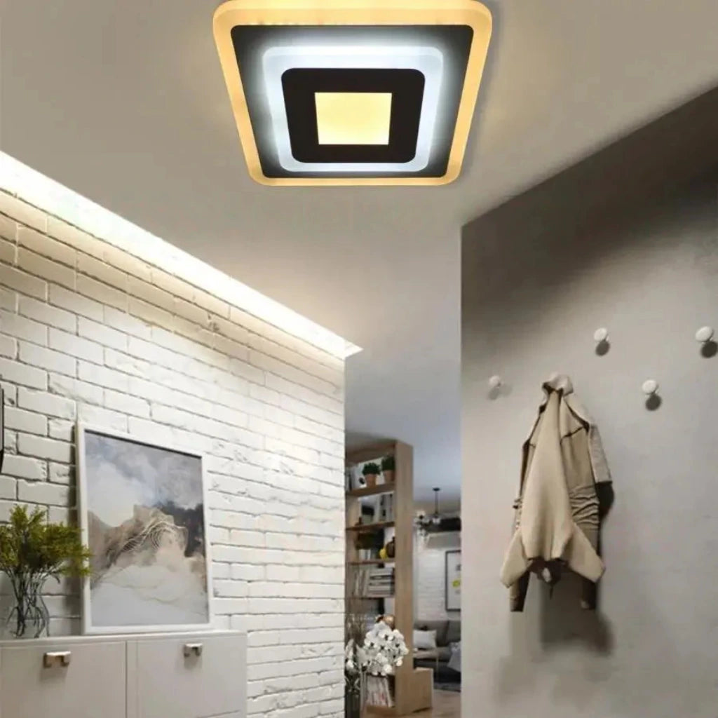 Lampadario LED MORNIKA 14W, Diametro 25cm, Quadrato, Luce Neutra, Lampadario LED Bianco Titolo predefinito Alessandro Design