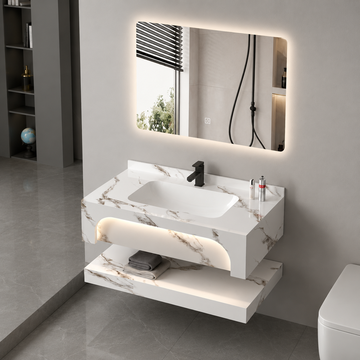 Set Mobilier VELIN pentru Baie, 60cm, 3 Piese, Alb Mobilier Baie Default Title Alessandro Design