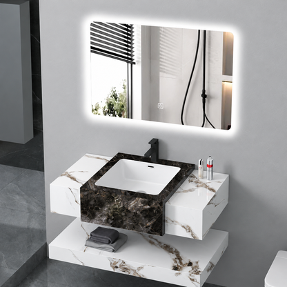 Set Mobilier VANTA pentru Baie, 80cm, 3 Piese, Alb Mobilier Baie Default Title Alessandro Design