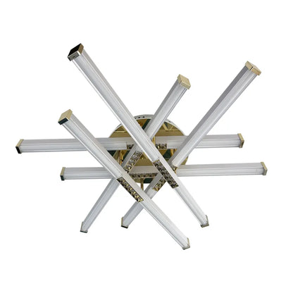 Lampadario LED con telecomando MAKOTO 144W, 6 Elementi, Lineare, Luce Fredda/Calda/Neutra, Dimmerabile, Bianco Oro Lampadari LED con Telecomando Titolo predefinito Alessandro Design